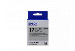 Epson LabelWorks LK-4SBM C53S654019 12mm x 9m, text negru / fundal argintiu, fluorescent, banda original