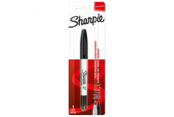 Sharpie 1985877, marker twin tip, negru, 1buc., 0.5/0.9mm, permanent, blistr