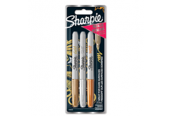 Sharpie 1986006, marker Metallic, mix de culori, 3buc., 1.4mm, permanent