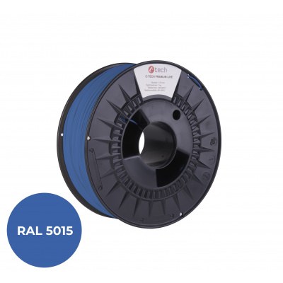 C-Tech 3DF-P-PLA1.75-5015 3D filament, PREMIUM LINE, PLA, albastru cer, RAL5015, 1,75mm, 1kg