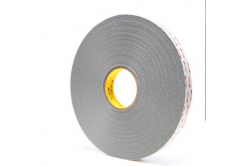 3M VHB 4956-P, 19 mm x 33 m, bandă acrilică adezivă dublă față foarte puternică, gri, grosime 1,5 mm