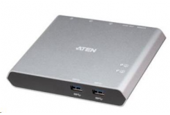 ATEN 2-Port USB-C Gen 1 Dock Switch with Power Pass-through