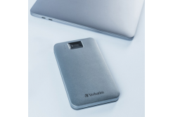 Verbatim externí pevný disk, Executive Fingerprint Secure HDD, 2.5", USB 3.0 (3.2 Gen 1), 1TB, 53652, šedý, šifrovaný s čtečkou ot