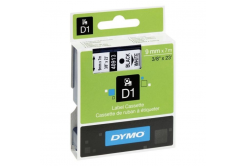 Dymo D1 40913, S0720680 / 41913, 9 mm x 7 m, text negru / fundal alb, banda original