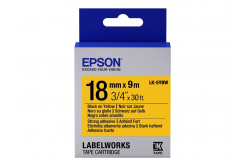 Epson LabelWorks LK-5YBW C53S655010 18mm x 9m, text negru / fundal galben, adeziv puternic, banda original