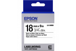 Epson LabelWorks LK-5WBN C53S655006 18mm x 9m, text negru / fundal alb, banda original