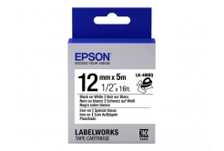 Epson LabelWorks LK-4WBQ C53S654024 12mm x 5m, text negru / fundal alb, iron-on, banda original