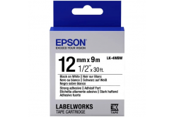 Epson LabelWorks LK-4WBW C53S654016 12mm x 9m, text negru / fundal alb, adeziv puternic, banda original