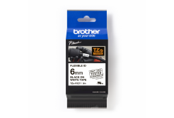 Brother TZ-FX211 / TZe-FX211 Pro Tape, 6mm x 8m, text negru/fundal alb, banda original