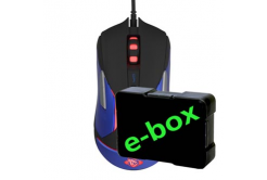 E-blue Myš Auroza Gaming V2, 5000DPI, optická, 6tl., drátová USB, černá, herní, e-box