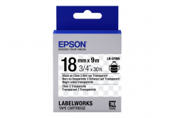 Epson LabelWorks LK-5TBN C53S655008 18mm x 9m, text negru / fundal transparent, banda original