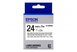 Epson LabelWorks LK-6WBVN C53S656020 24mm x 7m, text negru / fundal alb, vinil, banda original